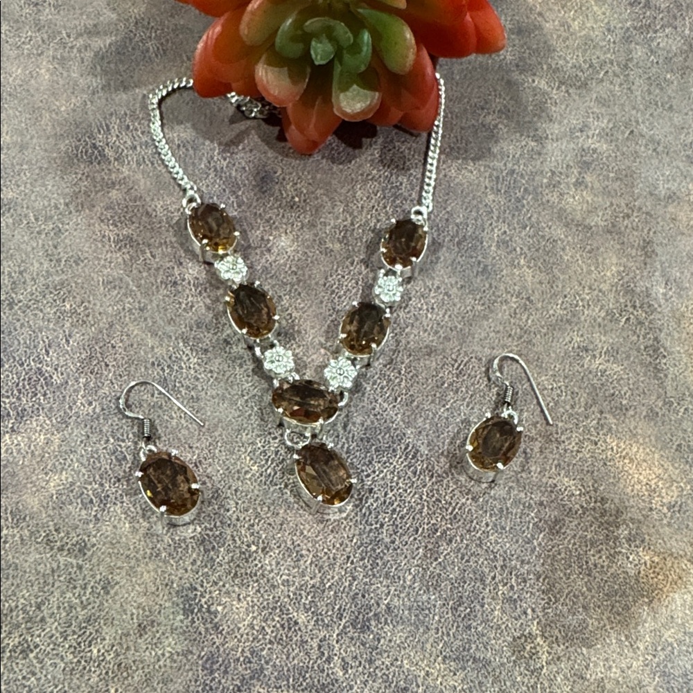 Smokey Topaz Jewelry Set - Picture 13 of 14